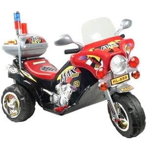 Hl889-5 Red/Black Harley Style Battery Operated Bike