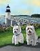 terrier15  - West Highland White Terrier and Lighthouse Garden Flag