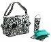 Surf Laminated Diaper Bag (Black/White) (11