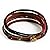 November's Chopin Unique Charm Colorful Multistrand Leather Adjustable Wrap Bracelet