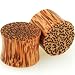 Pair of Coconut Wood Double Flared Plugs: 5/8g