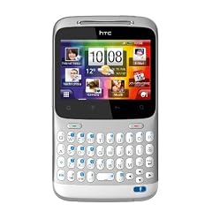 HTC ChaCha Smartphone (6,6 cm (2.6 Zoll) Touchscreen, QWERTZ-Tastatur, 5 MP Kamera, Android OS) silber-wei�