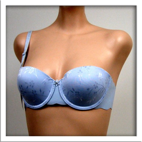 Art-Beau Baby Blue No Show Nudy Wing Bra #2660 sz 36AA