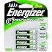 NEW ENERGIZER RECHARGEABLE NIMH AAA (PER 4)
