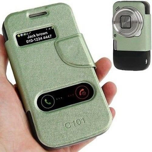 Shinefuture Slim Flip PU Leather Smart Wake View Case Cover For Samsung Galaxy S4 Zoom 1010