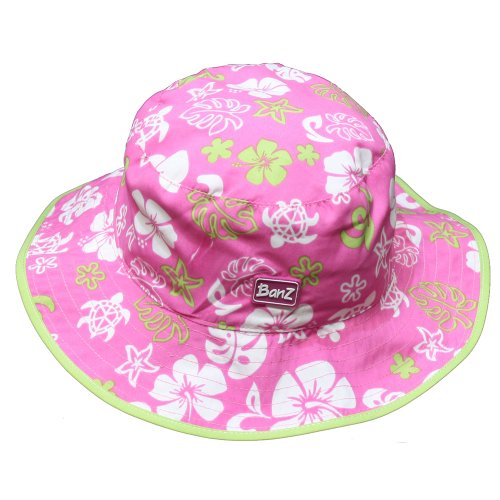 Baby BanZ UV Reversible Bucket Hat, Pink/Green , 2-5 Years