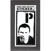 FONT《P/ピー》アルファベット100円ステッカー☆/耐水加工☆STICKER通販☆