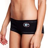 NCAA Georgia Bulldogs Hot Shorts Panties, Black, Medium