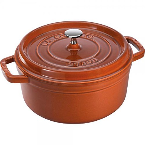 Staub 4quart Burnt Orange Round Dutch Oven sedrwerd bnghjkiiu