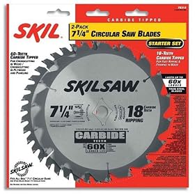 Skil 75312 7-1 4-Inch Saw Blade Combo Pack with 18 Tooth Crosscutting and Ripping Blade... by Skil