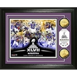 NFL Baltimore Ravens AFC Champs Super Bowl XLVII 24 Karat Gold Coin Team Force Photo Mint