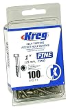 Kreg H3620 #6 x 1 Fine, Pan-Head 100 pc.