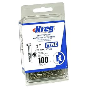 Kreg H3620 #6 x 1" Fine, Pan-Head 100 pc.
