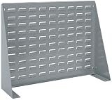 Akro-Mils 98600 Louvered Steel Panel Bench Rack for Mounting AkroBins, 28-Inch L by 20-Inch H by 8-1/2-Inch W, Grey