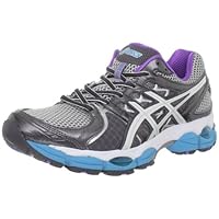 ASICS Women's Gel-Nimbus 14 Running Shoe,Lightning/White/Electric Blue,9 M US