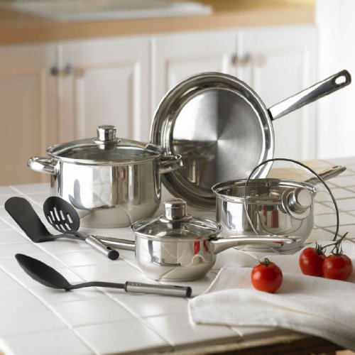 BrylaneHome 10-Pc Stainless Cookware Set product image