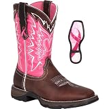 Durango RD3557 Womens Flirt Tan/Pink Saddle Western Boot 9 M US