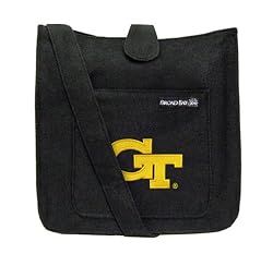 Georgia Tech Shoulder Bag Cute Small Yellow Jackets Logo - Official NCAA College Purse Handbags Best Unique Gift Ideas For Her Ladies Women Girls Students Graduation Alumni or Fans