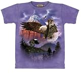 Mountain Majesty Eagle T-Shirt by The Mountain 100% Cotton Short Sleeve