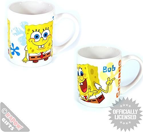 Spongebob Squarepants Mugs Gift Set of 2. Spongebob and Gary Kids TV Show
