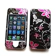 Apple iPhone 4 & 4S Snap-on Protector Hard Case Image Cover "Butterfly Bliss" Design
