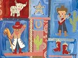 Oopsy Daisy Cowboys Stretched Canvas Wall Art by Winborg Sisters, 24 by 18-Inch