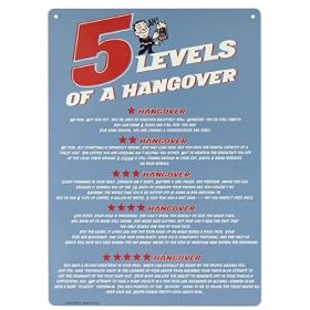Tin Sign, 5 Levels of a Hangover