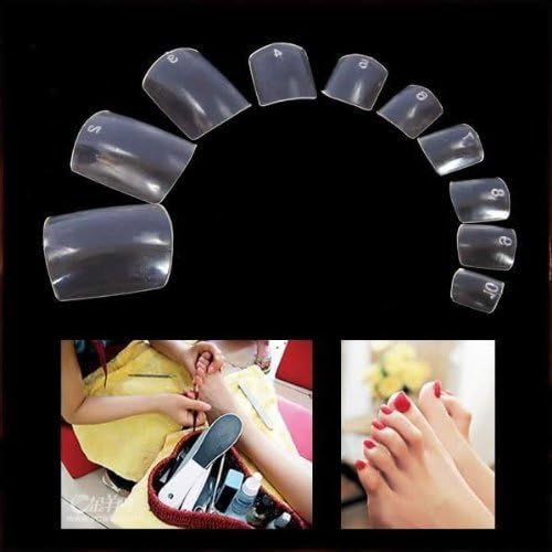 500 CLEAR False Toenails by Eamee