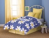 10 pc Full Size Bedding Bed in a Bag Set - Southern Textiles Daisy Blue Cozy Kids Premium Pack