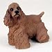 Cocker Spaniel, Brown Original Dog Figurine (4in-5in)