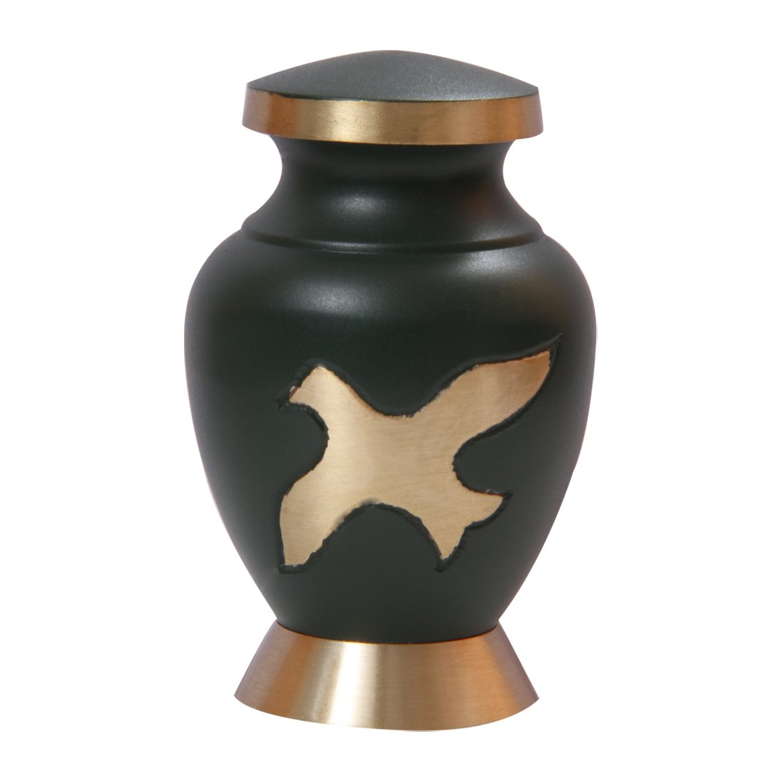Brass Funeral Urns, Low Cost of Aria Ascending Dove Keepsake Urn for