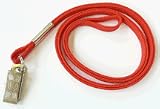Red 36 Flat Woven Lanyard with Bulldog Clip