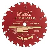 Freud LU87R008 8-Inch 22 Tooth ATB Thin Kerf Ripping Saw Blade with 5/8-Inch Arbor and PermaShield Coating