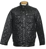 (ルイスシャブロン)LOUIS CHAVLON 中綿ジャケット メンズ / キルティング デザイン 中綿 ブルゾン (BLACK) (ルイスシャブロン)LOUIS CHAVLON 中綿ジャケット メンズ / キルティング デザイン 中綿 ブルゾン (BLACK)