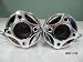 new 100 watt 3.5 inch motorcycle marine speakers chrome / black