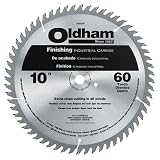 Oldham 10060TP All Purpose 10-Inch 60 Tooth ATB Crosscutting and Ripping Saw Blade with 5/8-Inch Arbor
