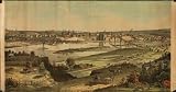 GIANT Wall Sticker of: Panoramic map of historic View of St. Paul, Minnesota. By Geo. Ellsbury and Vernon Green.