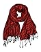 Zebra Jacquard Scarf Womenâ€™s Fashion Shawl Long Soft Accent Wrap In Red