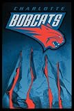 Charotte Bobcats Logo Emeka Okafor Primoz Brezec Art Framed Poster Print - 24