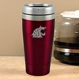 NCAA Washington State Cougars Crimson 16oz. Team Logo Thermo Travel Tumbler