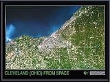Cleveland From Space, Framed Art Print