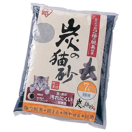 アイリス 炭の猫砂 7L 【猫 トイレ】