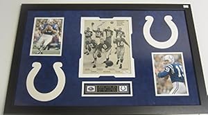 Johnny Unitas Baltimore Colts Autographed Signed Paper Ad Framed Jsa Certified