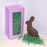 Scotts Cakes 7 1/2" 1 Pound Milk Chocolate Solid Easter Bunny in a Lavender Box