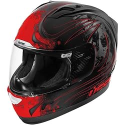 Icon Threshold Men's Alliance Street Bike Motorcycle Helmet - Red