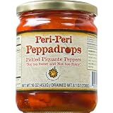 Pickled Picante Peppers Peri Peri Peppadrops Sweet and Spicy 16oz. Glass jar by RoJosGourmet.com