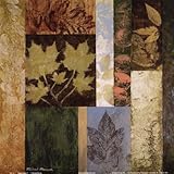 IMAGE OF August Leaves II FINEST BRAND CANVAS Print With Added Heavy BRUSHSTROKES Michael Marcon 12x12
