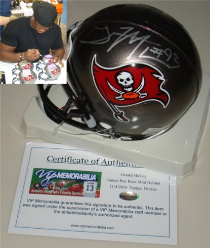 Gerald McCoy Autographed/Hand Signed/Autographed Tampa Bay Buccaneers Mini Helmet