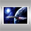 STAR TREK A2 Posterkunstdruck als Leinwandkopie, gerahmt