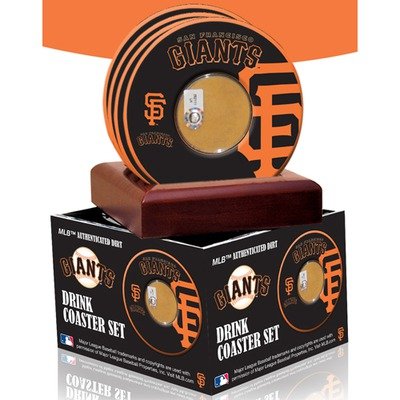 Steiner Sports GIANCOU000000 San Francisco Giants Coaster w/ Game Used Dirt (Set